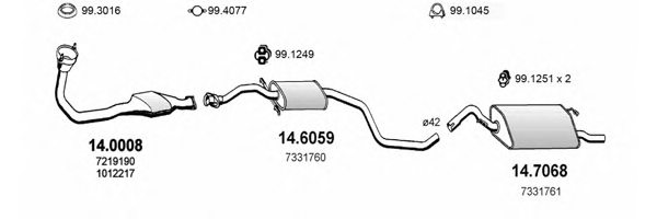 ASSO ART1049 Exhaust System